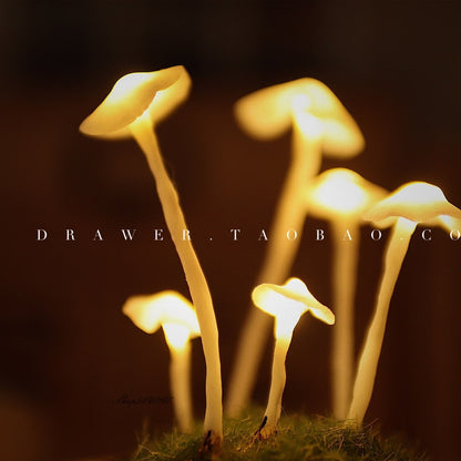 Handmade Diy Material Package Night Light Original Retro Mushroom Led Night Lamp Decoration Children Christmas Gifts AAA Battery